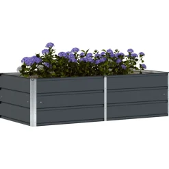 Pelouses & Jardins-vidaXL Jardinière 160 x 80 x 45 cm Acier Anthracite