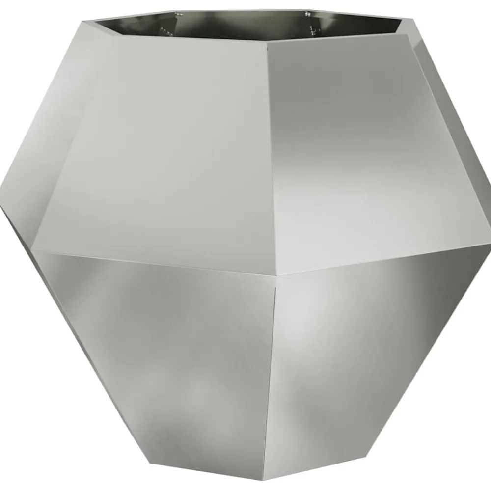 Pelouses & Jardins-vidaXL Jardinière Argent 100 x 100 x 80 cm Acier galvanisé