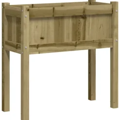 Pelouses & Jardins-vidaXL Jardinière avec pieds 70x31x70 cm bois de pin imprégné Naturel impregné