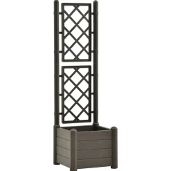 vidaXL Jardinière avec treillis 43x43x142 cm PP