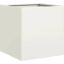 Pelouses & Jardins-vidaXL Jardinière 40x40x40 cm acier laminé à froid Blanc