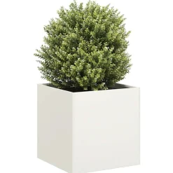 Pelouses & Jardins-vidaXL Jardinière 40x40x40 cm acier laminé à froid Blanc