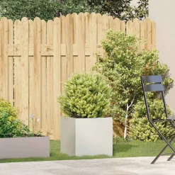 Pelouses & Jardins-vidaXL Jardinière 40x40x40 cm acier laminé à froid Blanc