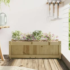 vidaXL Jardinière d'extérieur 90x31x31 cm bois de pin imprégné