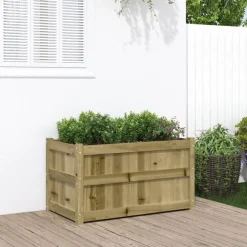 Pelouses & Jardins-vidaXL Jardinière d'extérieur 90x50x50 cm bois de pin imprégné Naturel impregné