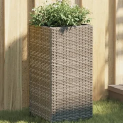 vidaXL Jardinière 30x30x60 cm résine tressée