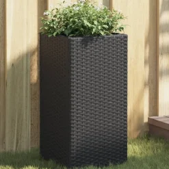 vidaXL Jardinière 30x30x60 cm résine tressée