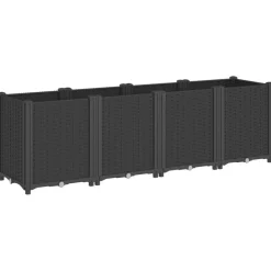 Pelouses & Jardins-vidaXL Jardinière 160x40x53 cm polypropylène Noir
