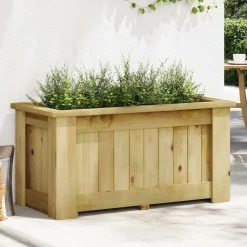 Pelouses & Jardins-vidaXL Jardinière surélevée 100x50x50 cm Bois de pin imprégné