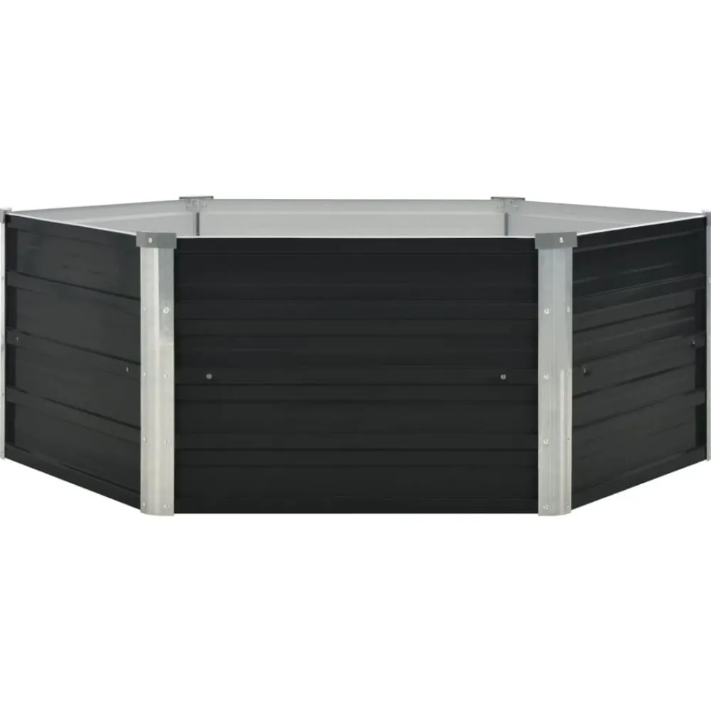 vidaXL Jardinière surélevée 129x129x45 cm Acier galvanisé