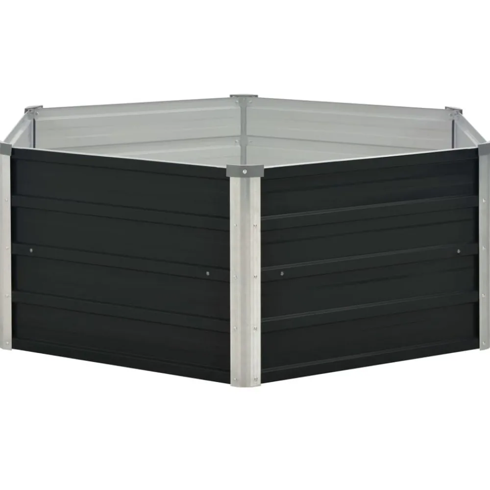 vidaXL Jardinière surélevée 129x129x45 cm Acier galvanisé