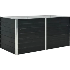 vidaXL Jardinière surélevée Anthracite 160x80x77 cm Acier galvanisé