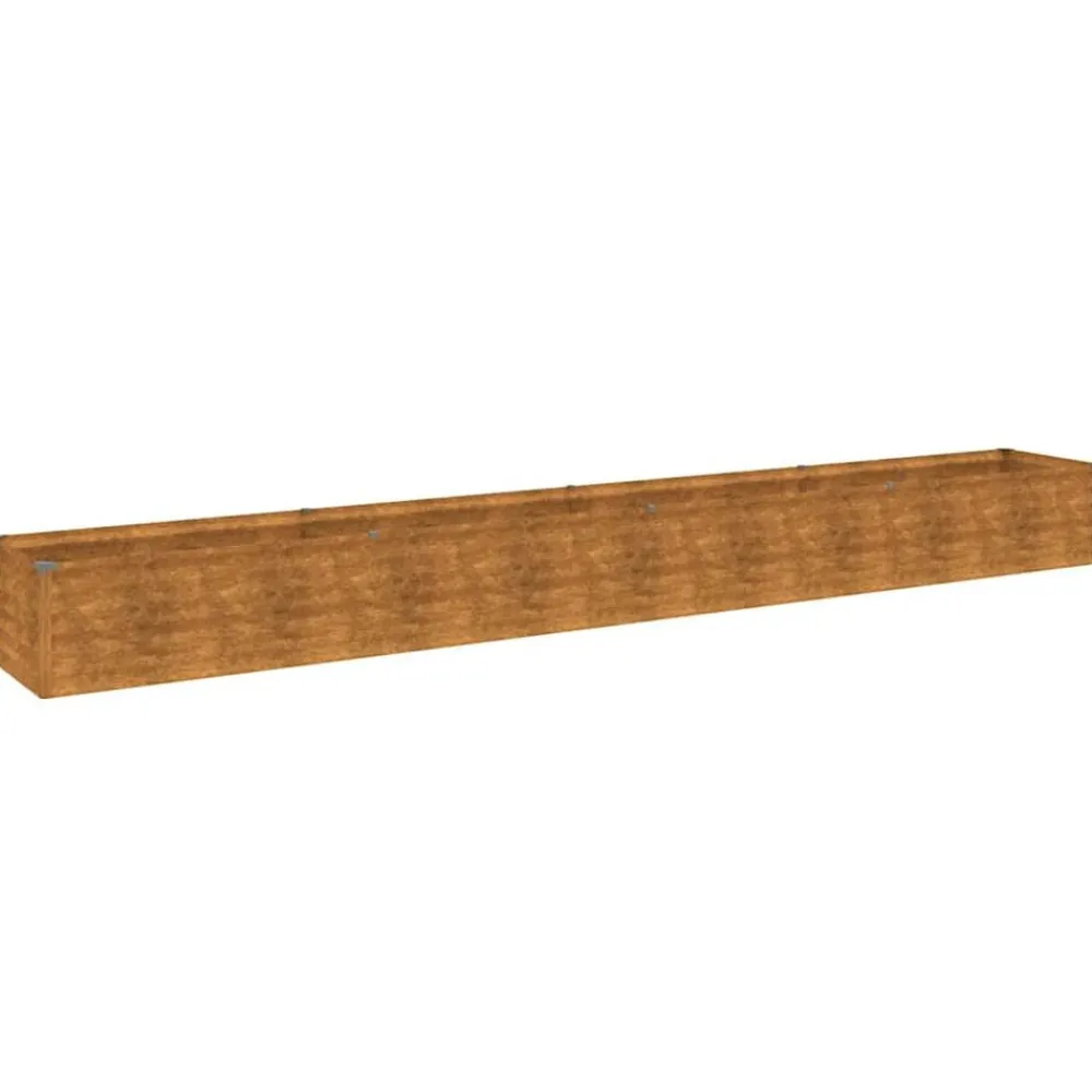 vidaXL Jardinière surélevée 386 x 50 x 36 cm Acier Corten