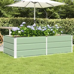 Pelouses & Jardins-vidaXL Jardinière 160 x 80 x 45 cm Acier Vert