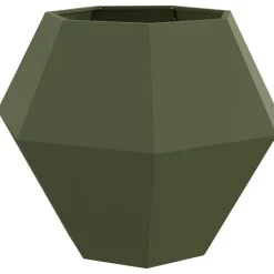 Pelouses & Jardins-vidaXL Jardinière 100 x 100 x 80 cm Acier Vert olive
