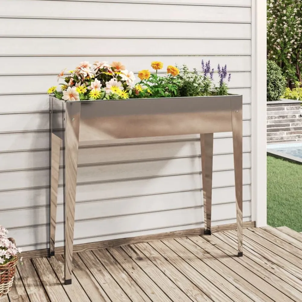 vidaXL Jardinière 100,5x40,5x90 cm Acier galvanisé