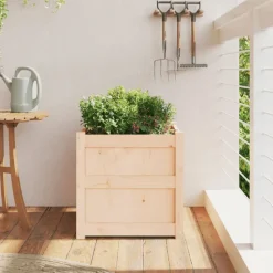 Pelouses & Jardins-vidaXL Jardinière 50x50x50 cm bois de pin massif Pin naturel
