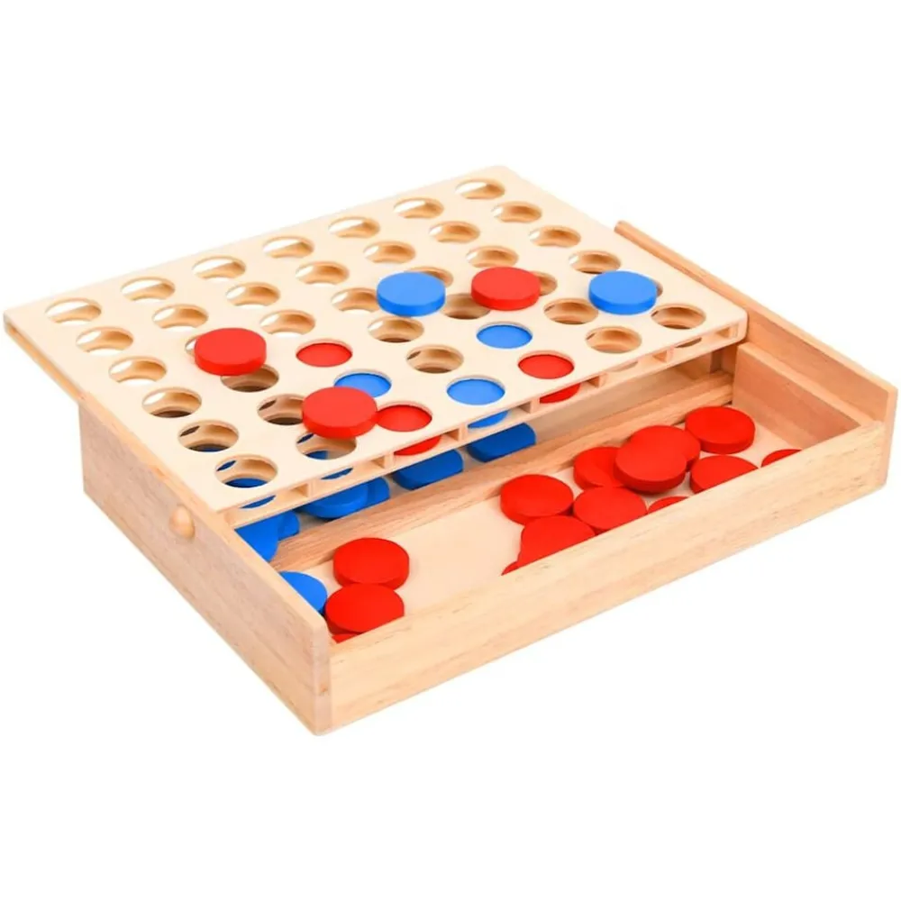 Jeux-vidaXL Jeu 4 en ligne 24x15x4 cm Bois solide