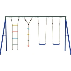 vidaXL Jeu balançoire extérieur balançoires échelle et corde à disque