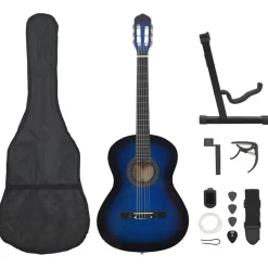 vidaXL Jeu de guitare classique de débutant 12 pcs 4/4 39"