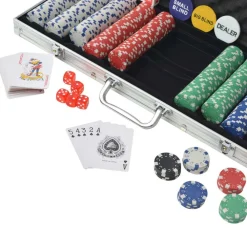 Jeux-vidaXL Jeu de poker avec 500 jetons Aluminium