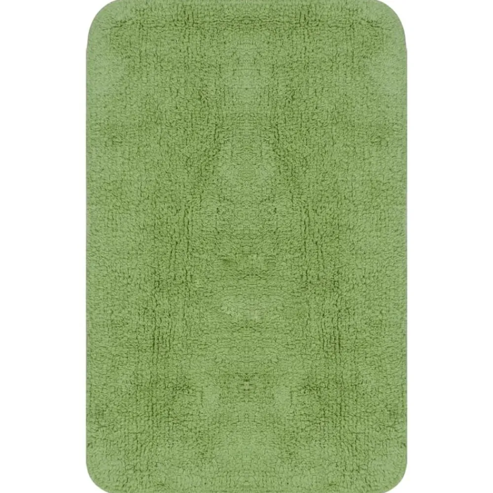 Accessoires De Salle De Bain-vidaXL Jeu de tapis de salle de bain 3 pcs Tissu Vert