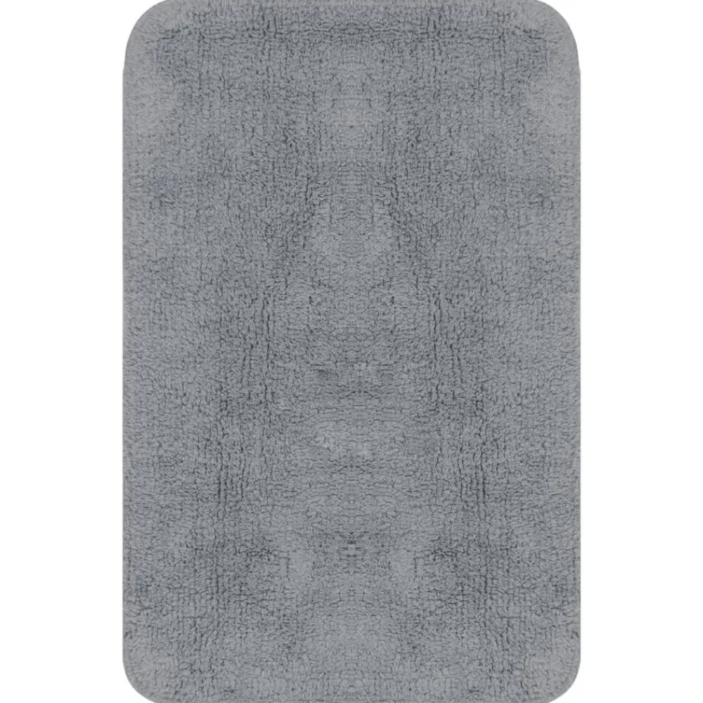 Accessoires De Salle De Bain-vidaXL Jeu de tapis de salle de bain 3 pcs Tissu Gris