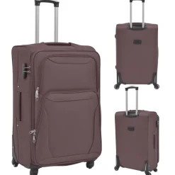 Bagages & Maroquinerie-vidaXL Jeu de valises souples 3 pcs Couleur de Café