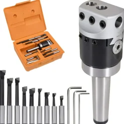 vidaXL Jeu d'outils d'alésage 15 pcs 50 mm Tête d'alésage MT3-F1-12