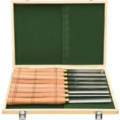 vidaXL Jeu d'outils de tournage 8 pièces acier rapide