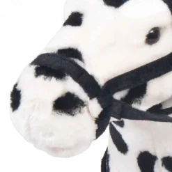 vidaXL Jouet en peluche Cheval Noir et blanc XXL