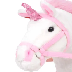 Jouets-vidaXL Jouet en peluche Licorne Blanc et rose XXL