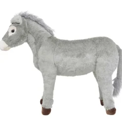 Jouets-vidaXL Jouet en peluche Âne Gris XXL