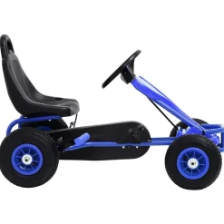 Jouets-vidaXL Kart à pédales avec pneus Bleu