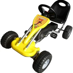 Jouets-vidaXL Kart à pédales Jaune