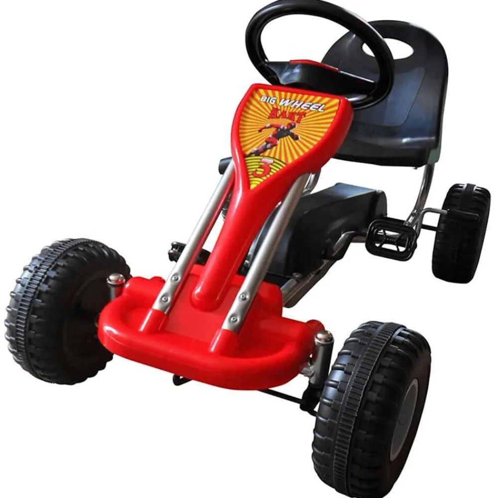 Jouets-vidaXL Kart à pédales Rouge