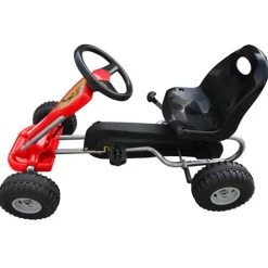 Jouets-vidaXL Kart à pédales Rouge
