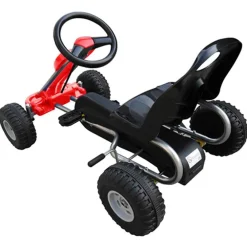 Jouets-vidaXL Kart à pédales Rouge