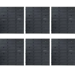 vidaXL Kit de bacs de stockage et panneaux muraux 96 pcs et noir