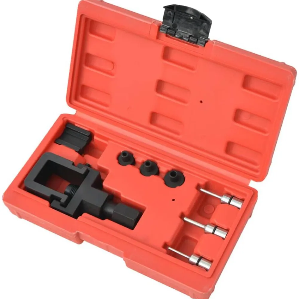 vidaXL Kit de disjoncteur et de rivetage de chaîne moto 8 pcs