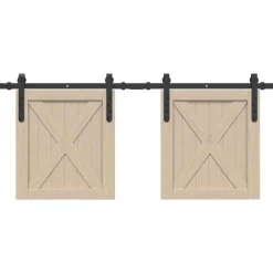 Accessoires De Quincaillerie-vidaXL Kit de porte d'armoire coulissante 122 cm acier au carbone