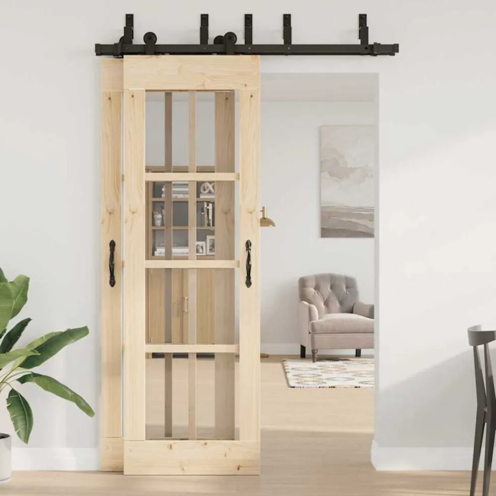 Matériaux De Construction-vidaXL Kit de quincaillerie de porte coulissante 152,5 cm acier noir