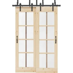 Matériaux De Construction-vidaXL Kit de quincaillerie de porte coulissante 152,5 cm acier noir