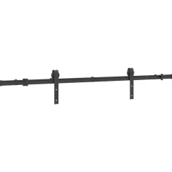 Matériaux De Construction-vidaXL Kit de quincaillerie de porte coulissante 183 cm Acier Noir