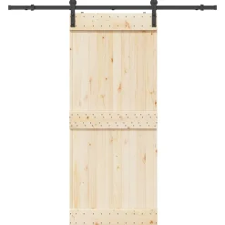 Matériaux De Construction-vidaXL Kit de quincaillerie de porte coulissante 183 cm Acier Noir