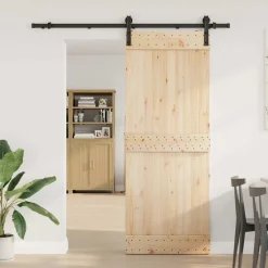 Matériaux De Construction-vidaXL Kit de quincaillerie de porte coulissante 183 cm Acier Noir