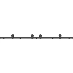 vidaXL Kit de quincaillerie de porte coulissante 183 cm Acier Noir