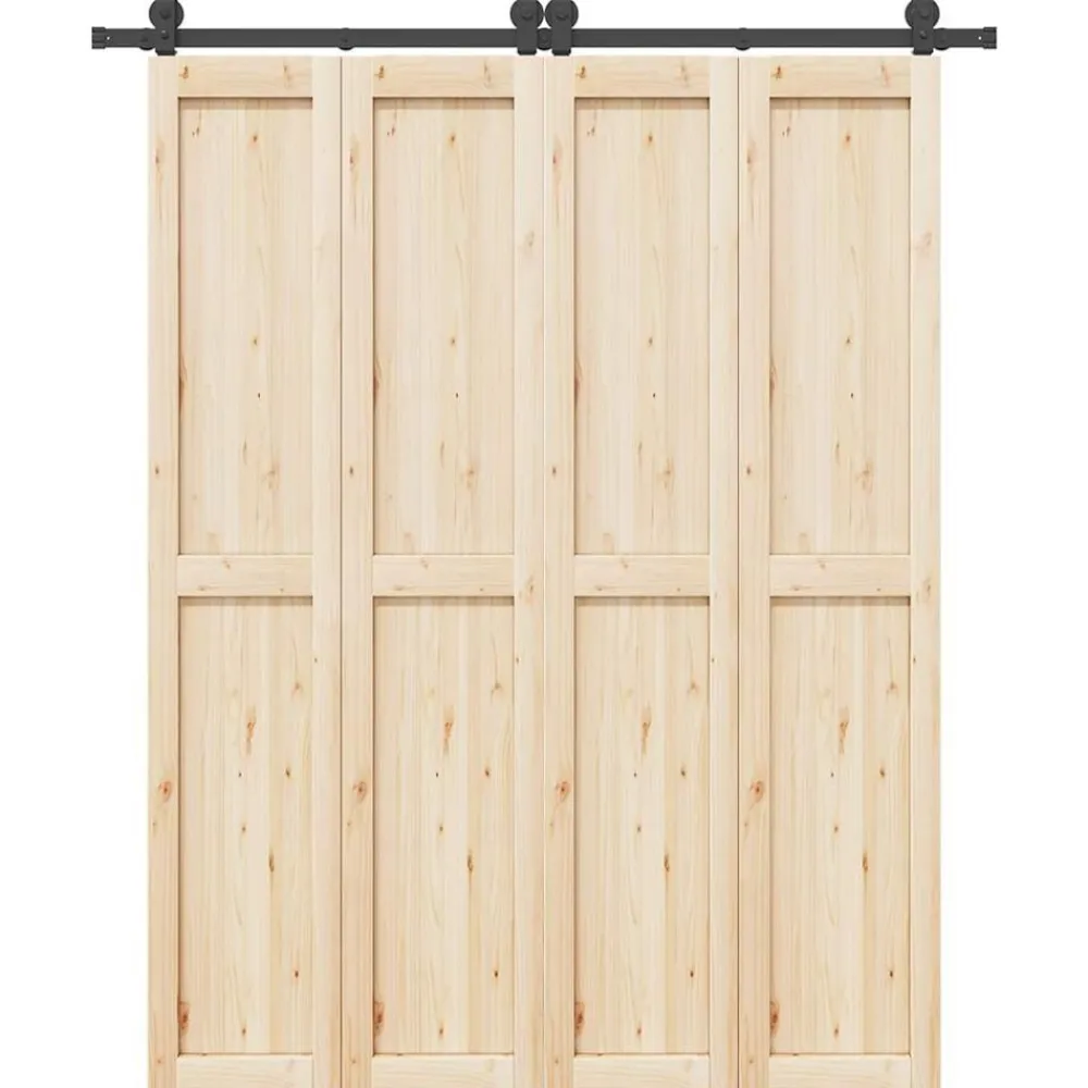 vidaXL Kit de quincaillerie de porte coulissante 183 cm Acier Noir