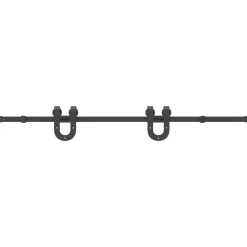 vidaXL Kit de quincaillerie de porte coulissante 183 cm Acier Noir