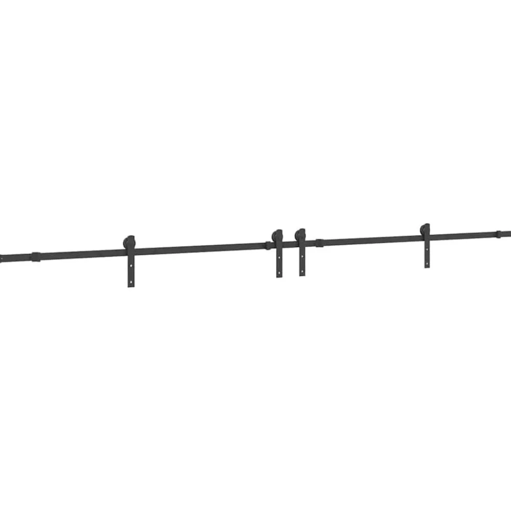 vidaXL Kit de quincaillerie de porte coulissante 366 cm acier noir